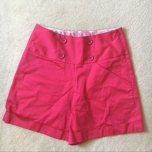 SOLD NWOT Burberry high waisted red button shorts